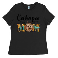 Black cockapoo mom western Ladies Tee - RanaPortraitStore