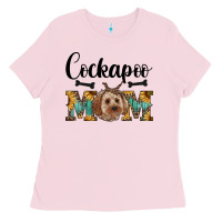 Bubblegum Pink cockapoo mom western Ladies Tee - RanaPortraitStore