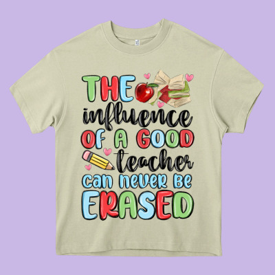The Influence Of A Good Teacher Can Never Be  Eras Heavy Core Tee Designed By Maliassmallbusiness