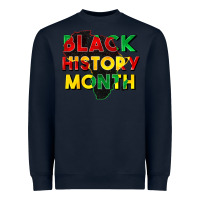 Navy black history month Heavyweight Sweatshirt - CowGirlArtShop