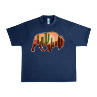 Navy Cactus Bison Silhouette Urban Heavy Tee - Bettercallsaul