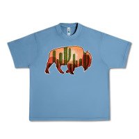 Pebble Blue Cactus Bison Silhouette Urban Heavy Tee - Bettercallsaul