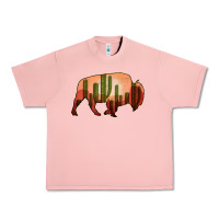 Salmon Cactus Bison Silhouette Urban Heavy Tee - Bettercallsaul