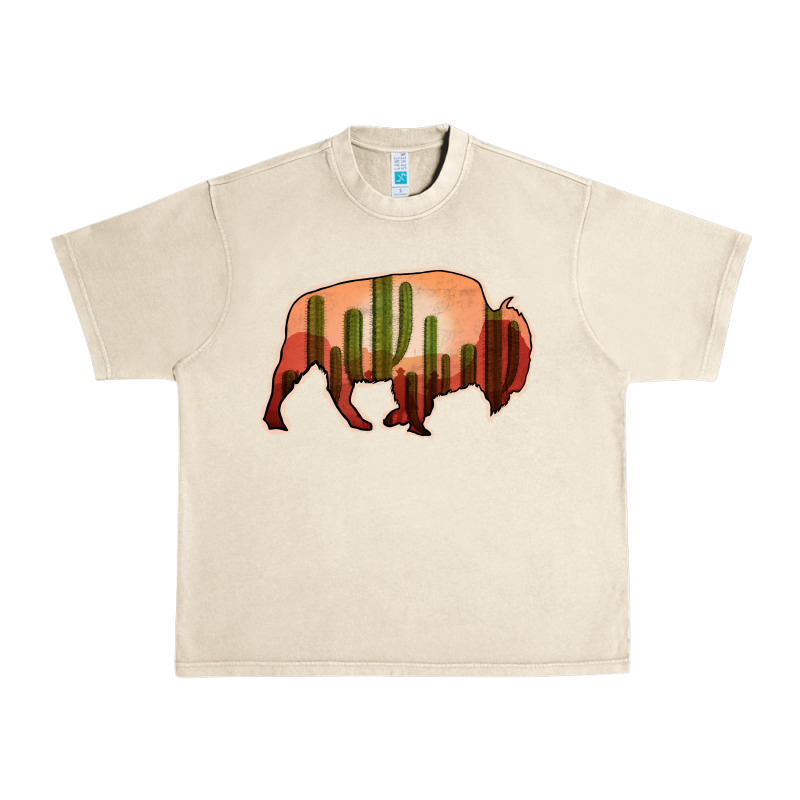 Cactus Bison Silhouette Urban Heavy Tee by Bettercallsaul | Teevron