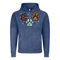 Vintage Denim Christmas paws Vintage Hoodie - RanaPortraitStore