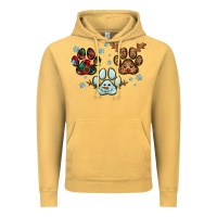 Vintage Mustard Christmas paws Vintage Hoodie - RanaPortraitStore