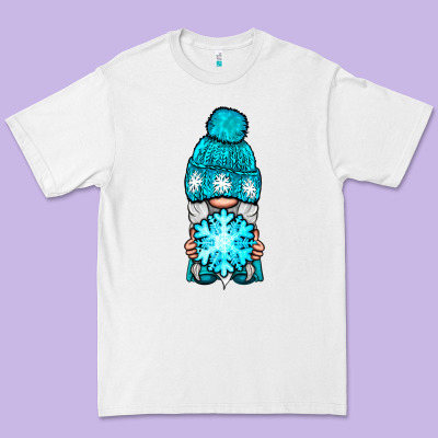 Winter Gnome With Snowflake Premium Tee Designed By Nancycooperartshop