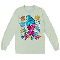 Matcha winter breast cancer ribbon Long Sleeve Tee - NancyCooperArtShop