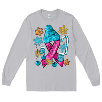 Moon Dust winter breast cancer ribbon Long Sleeve Tee - NancyCooperArtShop