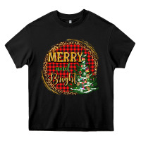 Black merry and bright christmas tree Heavy Core Tee - AdoDesignShop