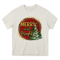 Cream merry and bright christmas tree Heavy Core Tee - AdoDesignShop