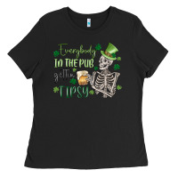 Black everybody in the pub gettin' tipsy Ladies Tee - MaliasSmallBusiness
