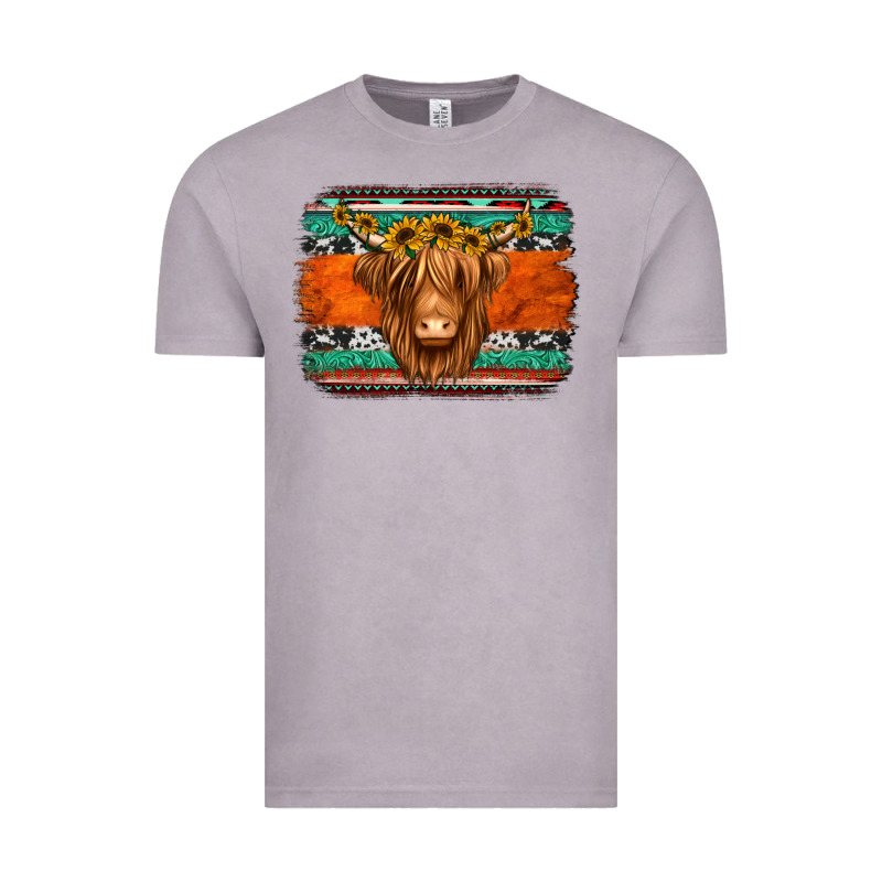 Highland Cow Western Background Vintage Tee by Jasminsmagicworld | Teevron