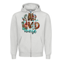 Dove Grey One Loved Nurse Zipper Hoodie - FaDigitalArtStudio