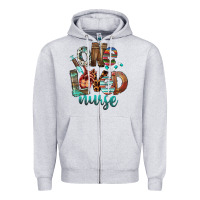 Heather Grey One Loved Nurse Zipper Hoodie - FaDigitalArtStudio