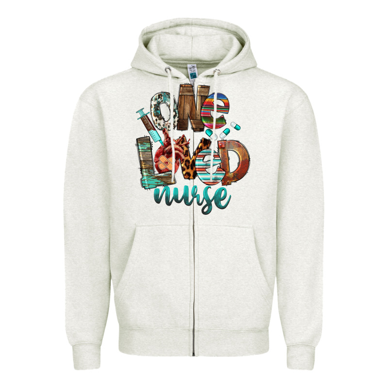 One Loved Nurse Zipper Hoodie by FaDigitalArtStudio | Teevron