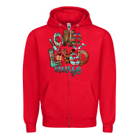 Red One Loved Nurse Zipper Hoodie - FaDigitalArtStudio