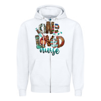 White One Loved Nurse Zipper Hoodie - FaDigitalArtStudio