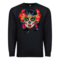 Black sugar skull Premium Sweatshirt - BundleAndBundleShop