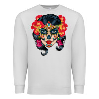 Dove Grey sugar skull Premium Sweatshirt - BundleAndBundleShop