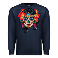 Navy sugar skull Premium Sweatshirt - BundleAndBundleShop