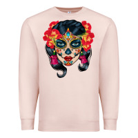 Pale Pink sugar skull Premium Sweatshirt - BundleAndBundleShop
