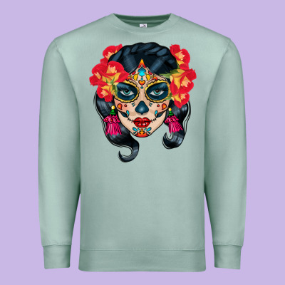 Sugar Skull Premium Sweatshirt Designed By Bundleandbundleshop