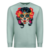 Seafoam sugar skull Premium Sweatshirt - BundleAndBundleShop