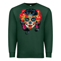 Sports Green sugar skull Premium Sweatshirt - BundleAndBundleShop