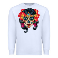White sugar skull Premium Sweatshirt - BundleAndBundleShop