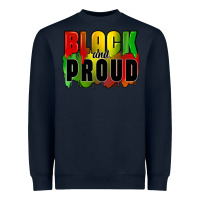 Navy black and proud Heavyweight Sweatshirt - CowGirlArtShop