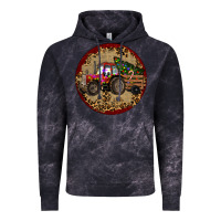 Cloud Black Christmas Tractor Vintage Hoodie - RanaPortraitStore