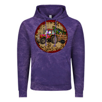Cloud Purple Christmas Tractor Vintage Hoodie - RanaPortraitStore