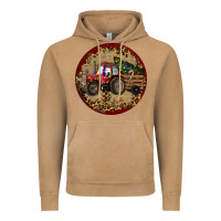 Vintage Camel Christmas Tractor Vintage Hoodie - RanaPortraitStore