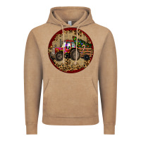 Vintage Coffee Christmas Tractor Vintage Hoodie - RanaPortraitStore