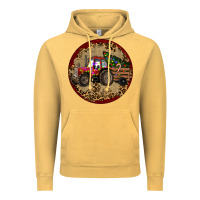 Vintage Mustard Christmas Tractor Vintage Hoodie - RanaPortraitStore