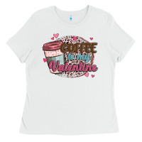 White coffee is my valentine Ladies Tee - MaliasSmallBusiness