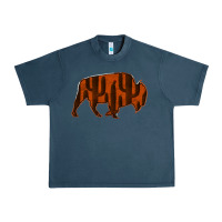 Midnight Navy Red Cactus Bison Silhouette Urban Heavy Tee - Bettercallsaul