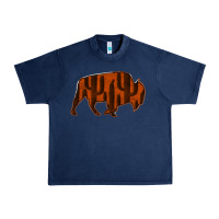 Navy Red Cactus Bison Silhouette Urban Heavy Tee - Bettercallsaul