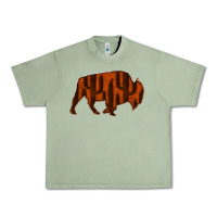 Red Cactus Bison Silhouette Urban Heavy Tee | Teevron