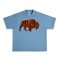 Pebble Blue Red Cactus Bison Silhouette Urban Heavy Tee - Bettercallsaul