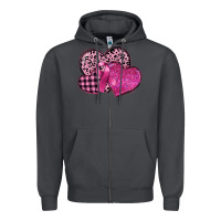 Smoke breast cancer hearts Zipper Hoodie - FaDigitalArtStudio