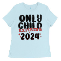 Baby Blue only child expiring 2024 Ladies Tee - MaliasSmallBusiness