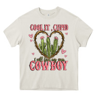 Cream cool it cupid i will find my own cowboy Heavy Core Tee - MaliasSmallBusiness