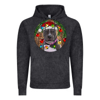 Vintage Black Christmas Pitbull Vintage Hoodie - RanaPortraitStore