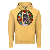 Vintage Mustard Christmas Pitbull Vintage Hoodie - RanaPortraitStore