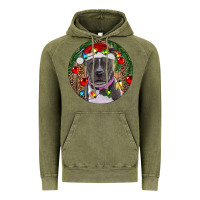 Vintage Olive Christmas Pitbull Vintage Hoodie - RanaPortraitStore