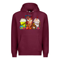 Burgundy Softball Basketball Baseball Sports Coffee Cups Premium Hoodie - FaDigitalArtStudio