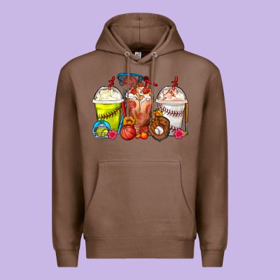Softball Basketball Baseball Sports Coffee Cups Premium Hoodie Designed By Fadigitalartstudio
