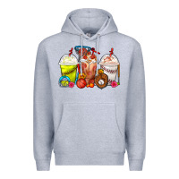 Heather Grey Softball Basketball Baseball Sports Coffee Cups Premium Hoodie - FaDigitalArtStudio